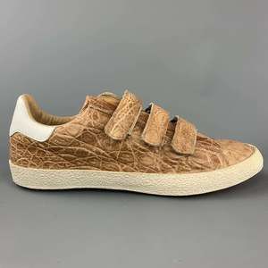 MAURO VOLPONI  USTan Textured Alligator Print Sneakers